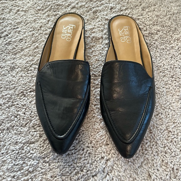 FRANCO SARTO Sela Slip On Black Leather Mule - Picture 3 of 6